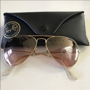 Gold tinted Ray Bans